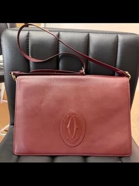Cartier Vintage Bordeaux Shoulder Bag